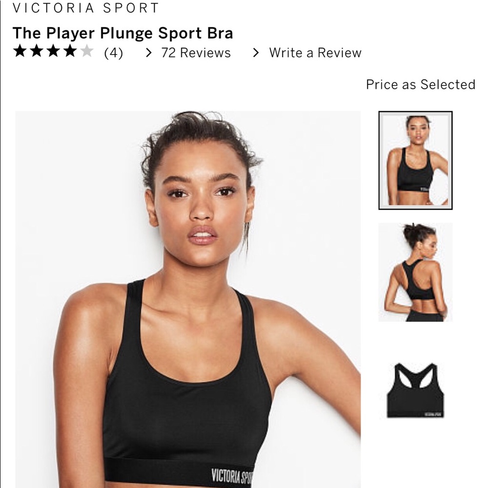 Black Victoria’s Secret sports bra